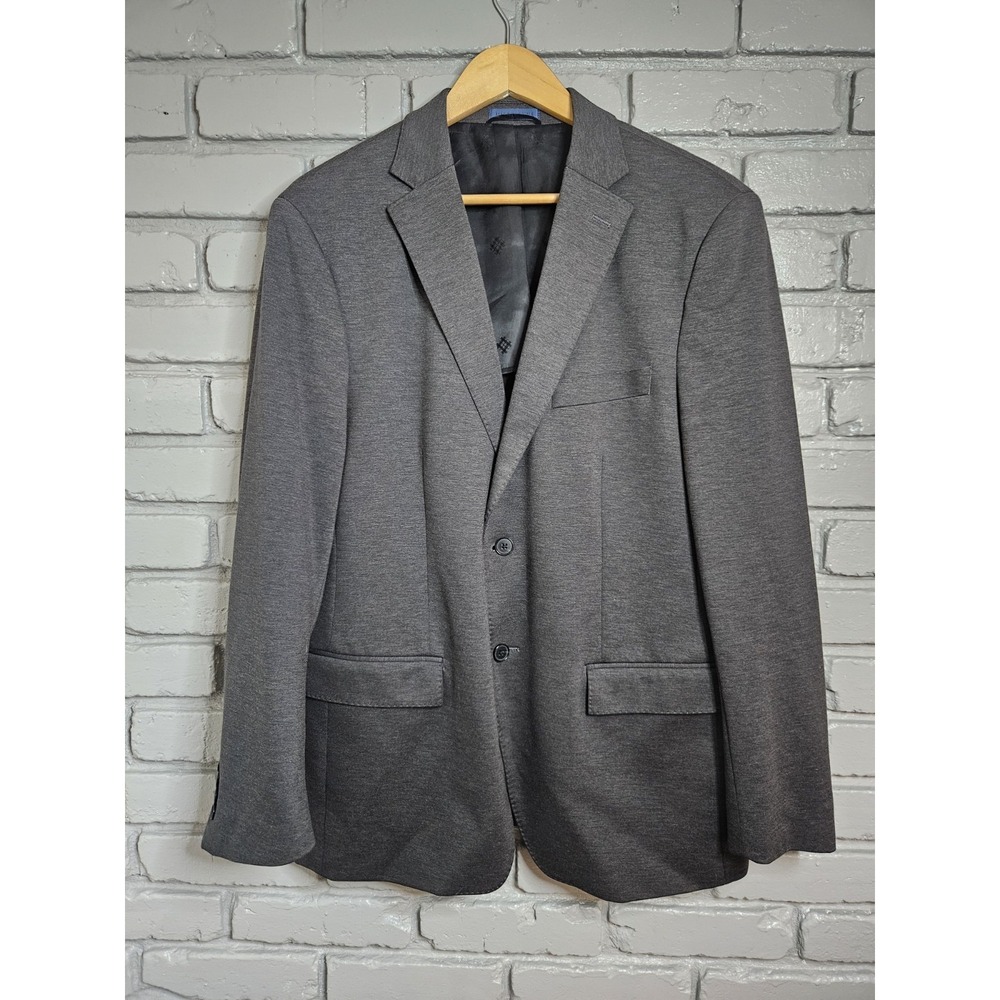 Ryan Seacrest Distinction Men's Grey Stretch Suit Jacket Sport Coat Size 42R